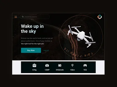 Drone UI Landing Page UI @dailyui design drone droneui landing page design landingpage minimal ui uidesign webdesign
