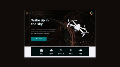 Drone UI Landing Page UI @dailyui design drone droneui landing page design landingpage minimal ui uidesign webdesign