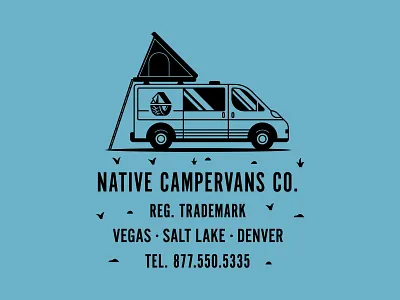 Native Campervans adventure logo apparel design apparel graphics tshirt vanlife