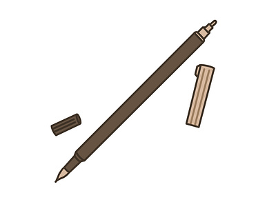 Tombow Dual Brush Pen branding illustration ipad pro line art lofi logo procreate stationery