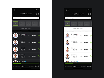 *Freebie* DraftKings Redesign app application basketball clean free freebie modern sports ui ux