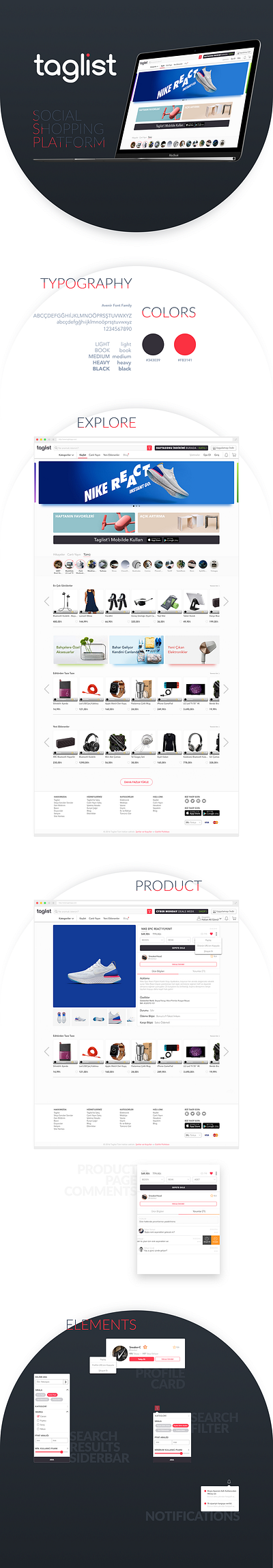 Taglist App - Online Shopping Platform branding browser live auction live stream shopping social ui ux web