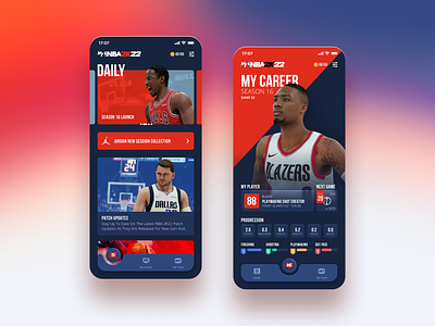 NBA 2K22 Mobile App (Concept) 2k22 concept game my career nba nba 2k22 ui ux