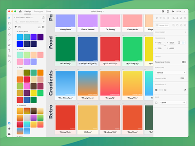 Freebie 21: Color Library adobe xd color library colors gradient gradients library pastels