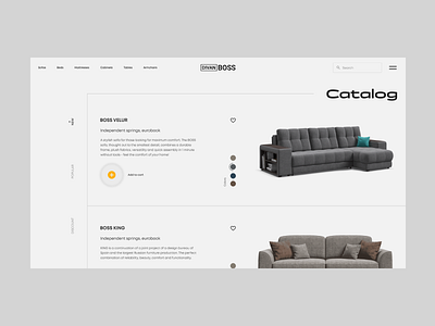 Divan Boss redesign clean design furniture minimal minimalism minimalist minimalistic store ui ux