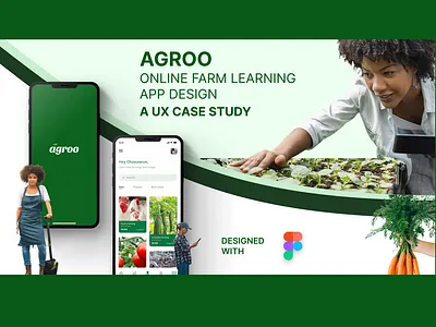 AGROO online farm learning app design case study dailyui design farm farm app farm course app farm learning farm school farmer farming app farming course figma no code online course online farm learning ui ui ux design ui designer ui mobile app ux