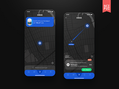 DODIE - Teleport App concept portal sci fui teleport ui ux