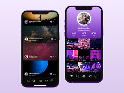 Space Photography Concept UI clean colour design galaxy photo photography photos planet planets profile purple simple solar system space space photography ui ui design universe ux ux design