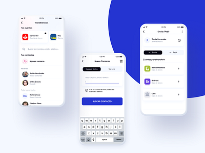 Fintech Mobile App Concept | UX/UI design app concept app design bank banking app blue clean ui finance finance app fintech gradient interface mobile app mobile banking mobile banking app transference ui ui ux uidesign