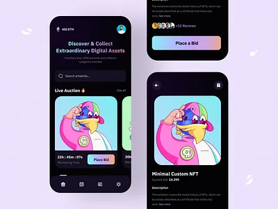 NFT App app app design app ui app ui design dark dark mode design nft nft app nft app design uihut visual visual design