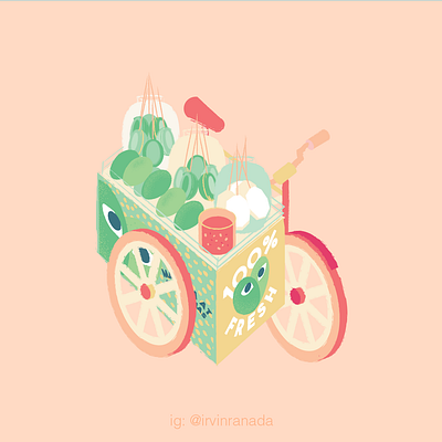 PH Street Food - Manggoes and Jicama art design illustration