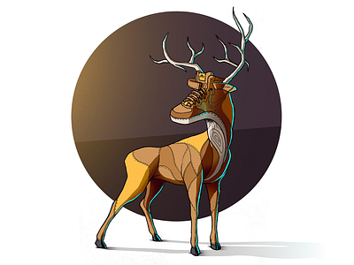 Sneaker Deer deer illustration nike sneaker