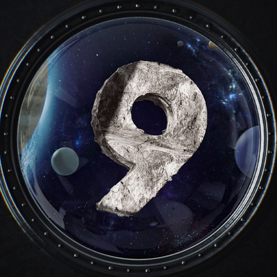 9 is for 9 planets 36days 36daysoftype 36daysoftype08 3d 3d art astronaut c4d cgi cinema4d illustration nasa nft nftart planet redshift redshift3d render space spaceman typogaphy