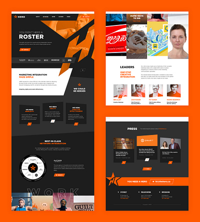 Hero advertising design ui ux web website