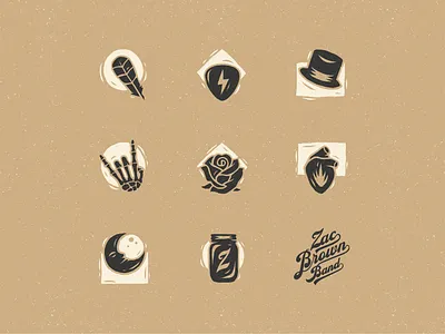 Zac Brown Band Illustrations design illustration music rustic southern stickers tan tattoo vintage woodcut