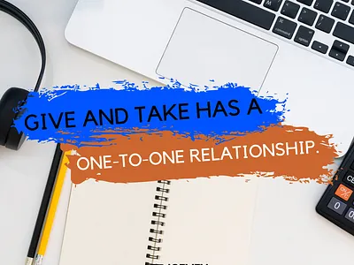 GIVE AN TAKE HAS A ONE TO ONE RELATIONSHIP. branding design illustration illustrator minimal motivation typography ui website
