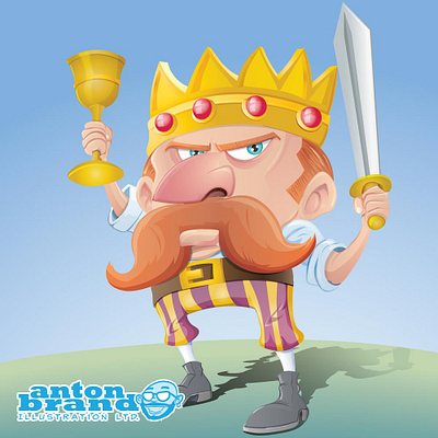King cartoon created in vectors adobe adobeillustrator cartoon character cute fantasy humour illustration illustrator vector