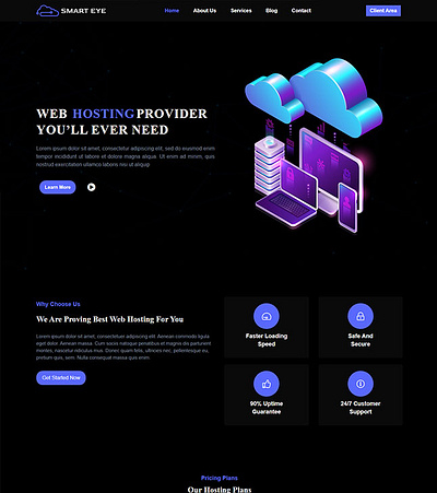 cloud hosting website template bootstrap free template free website template webdesigner website template
