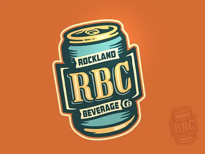 Rockland Beverage Co. Logo beer beverage bottle brand branding brew breweing brewery can craft drink illustration logo pub