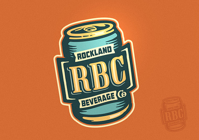 Rockland Beverage Co. Logo beer beverage bottle brand branding brew breweing brewery can craft drink illustration logo pub