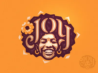 Joy Cosmetics Logo african brand branding bright care cosmetic flower hair haircare happy illustration joy logo natural organic pride shampoo skin smile stamp