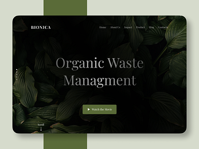 Green Business Home Page Concept concept concept design eco ecofriendly figma green minimal minimalism minimalistic organic ui ui design waste waste management web web design webdesign website