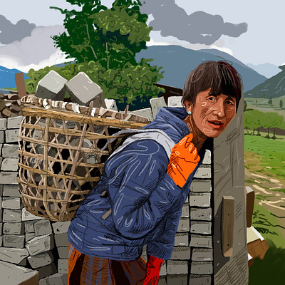 Bhutan design art fine art illustration