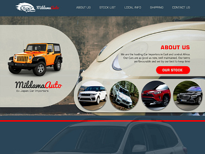 LANDIND PAGE - Mildama Auto adobexd app design illustration ui ux web