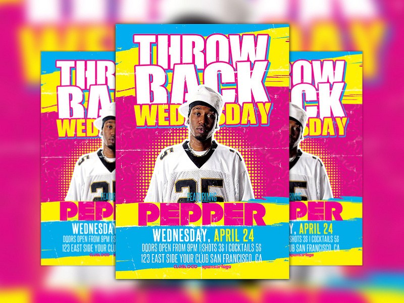 Throwback Wednesday Flyer Template by Awesomeflyer on Dribbble