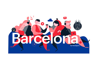 Barcelona. adobe illustrator barcelona bcn branding character characterdesign city design illustration illustrator office tech technology vector