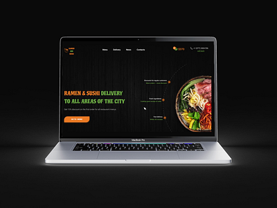 Home page for ramen and sushi delivery delivery design homepage landingpage ramen sushi ui uiux ux web web design webdesign website website design