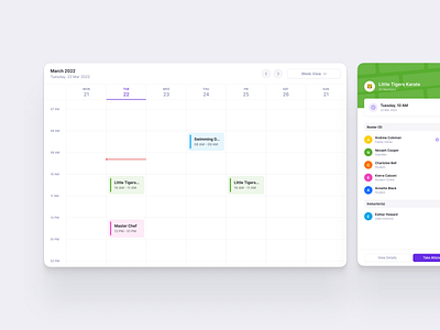 Minimal Calendar UI calendar clean dashboard events flat kanban minimal saas schedule shadcn shadcnui tailwind vertical saas