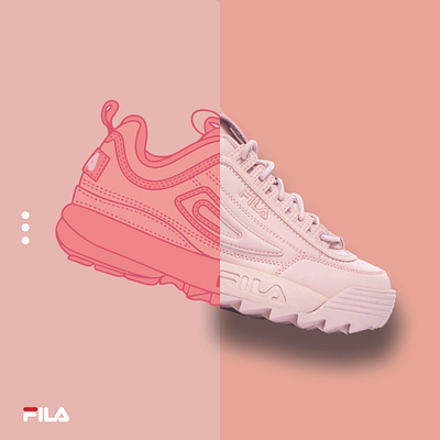 fila disruptor branding concept design design design concept fila flat illustraion illustration minimal typography