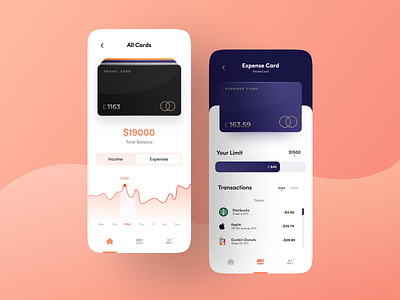 Fintech Management UI app cards cards ui credit card design expense tracker finance fintech app graphic design management app minimal ui ui kit ui screen uiux ux