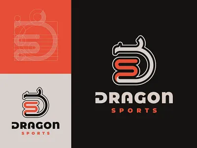 Dragon Sports Logo Design brand identity creative design dragon graphic design logo design logo idea logotype modern professional sports logo unique design vector