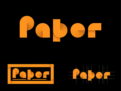 Paper customtype lettering abstract logo custom lettering customtype lettering lettermark logo logos orange paper logo typography