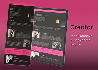 Creator - a web template design branding icon minimal uiux ux vector web