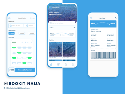 Bookit Naija, a transportation booking app design onboarding screen ui ux ui ux design uidesign ux uxdesign