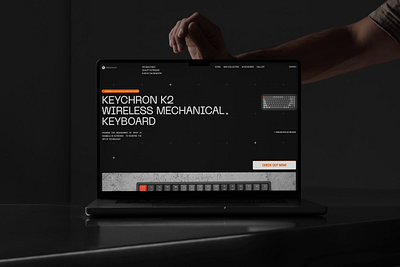 Keychron - E-commerce Landing Page branding dark mode e commerce e commerce website ecomerce landing page layout minimal minimalist modern online store shop shopify store ui uidesign uiux ux web web design