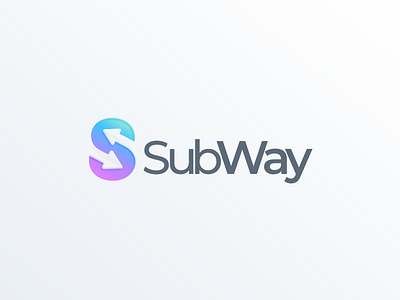 Subway Logo Icon app arrow brand branding colorful design icon identity illustration logo s simple split subway ui vector