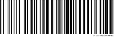 Black Friday barcode slogan