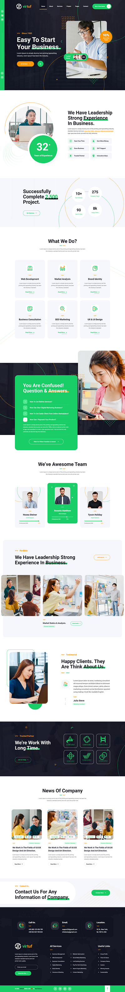 Virtuf Creative Agency Bootstrap 5 Template agency bootstrap template business clean corporate creative agency digital agency html5 marketing minimal modern portfolio responsive showcase startup