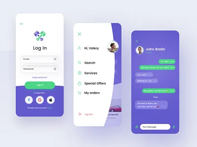 Car Repair Service App car mobile app design repair service