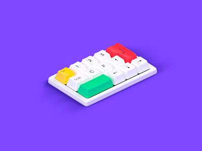 keyboard 3d apple c4d cgi cinema 4d illustration illustration art isometric keyboards modeling octane purple purple logo render simplicity