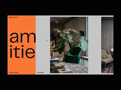 green corner minimalistic ui web design