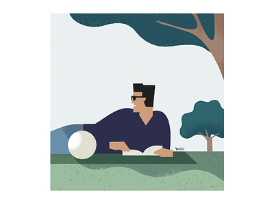 Shade of a tree graphic design illustration