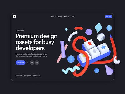 Boom illustrations 💥 3d app application assets boom colorful craftwork design illustrations interface landing objects product ui volumetric web website