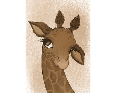 Giraffe illustration procreate procreate app