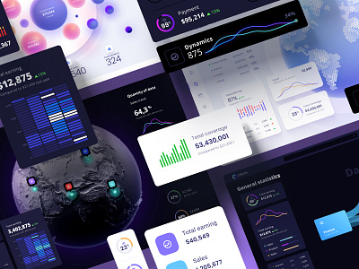 Huge UI kit for dashboards and presentations analytic app application components dashboard design library design system desktop develop mobile no code orion prediction presentation service statistic template widgets