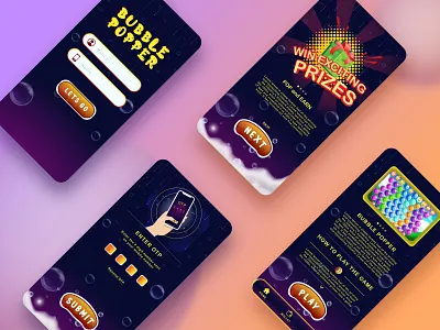 Gaming App UI Design bubble design game ui game uiux gaming gaming app minimal mobile app mobile app design typography ui ux